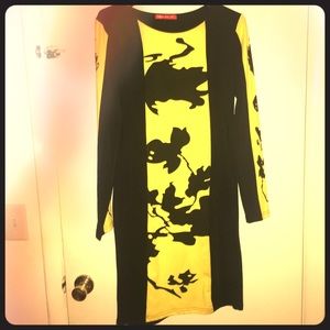 Yellow and black dress